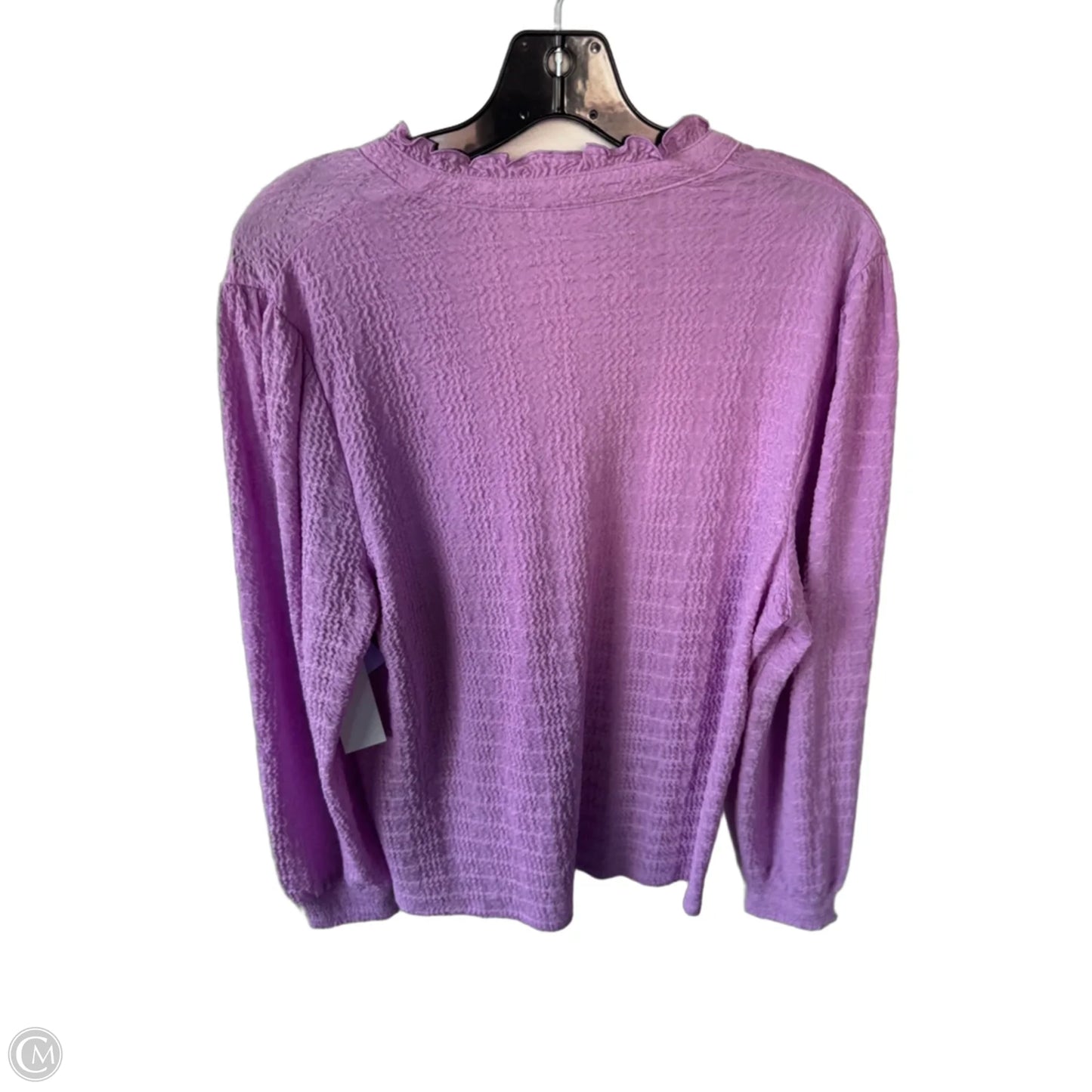 Top Long Sleeve By Chicos In Purple, Size: L