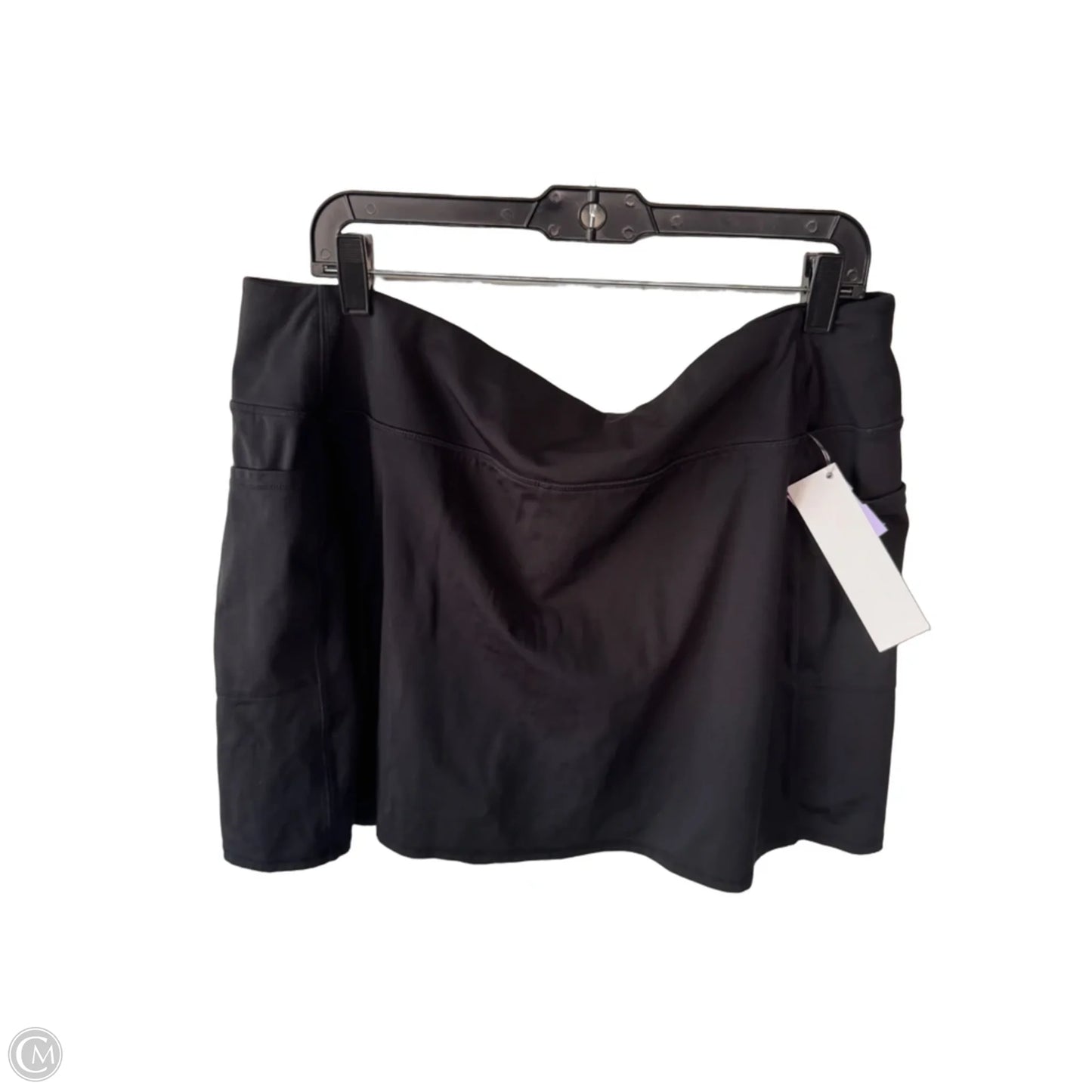 Athletic Skort By Skechers In Black, Size: 18