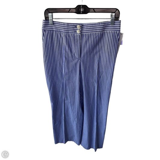 Pants Wide Leg By Talbots In Blue & White, Size: 4p