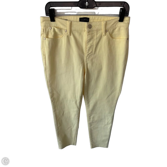 Jeans Straight By Talbots In Yellow Denim, Size: 6p