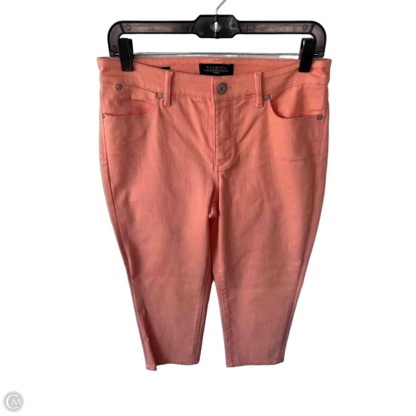 Jeans Cropped By Talbots In Orange Denim, Size: 6p