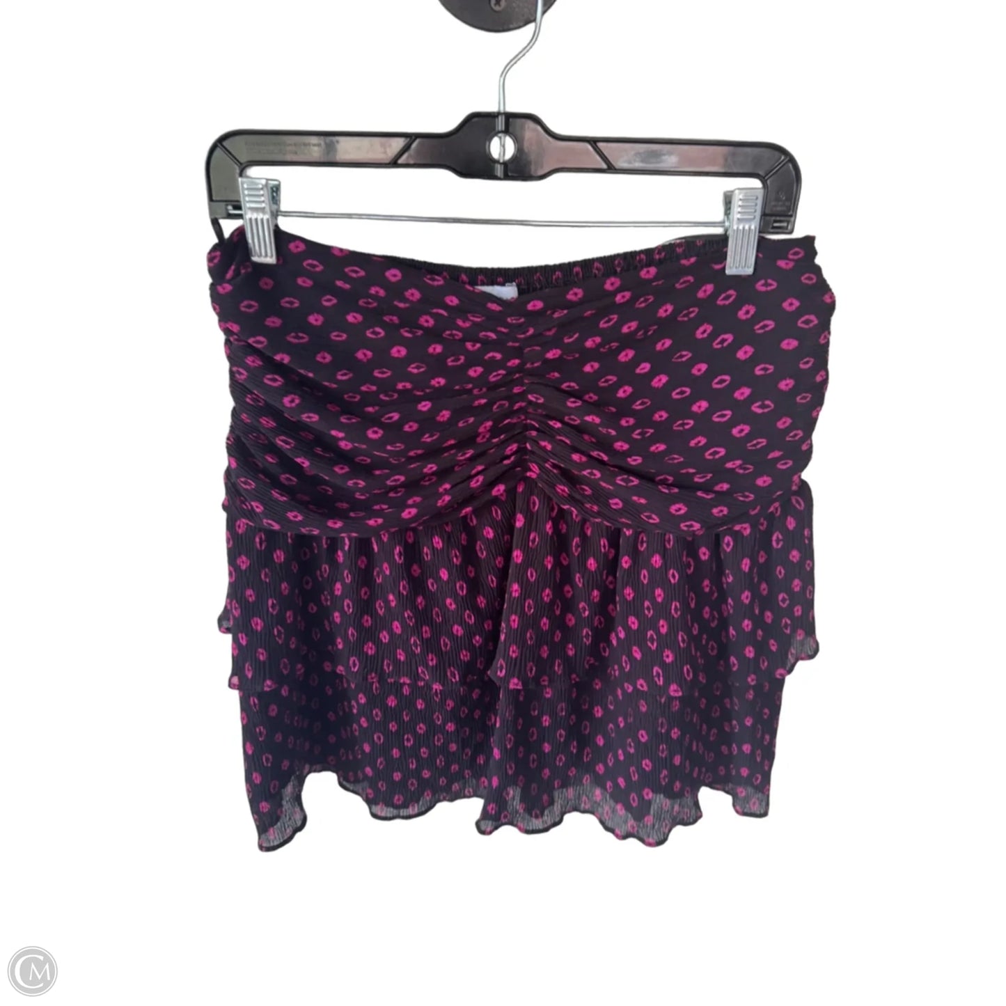 Skirt Mini & Short By Lucy Paris In Black & Pink, Size: 12