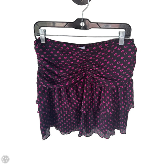 Skirt Mini & Short By Lucy Paris In Black & Pink, Size: 12