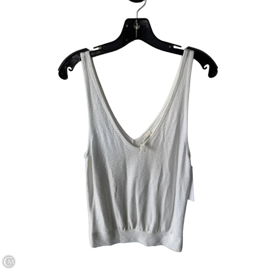 Top Sleeveless By Anthropologie In White, Size: M