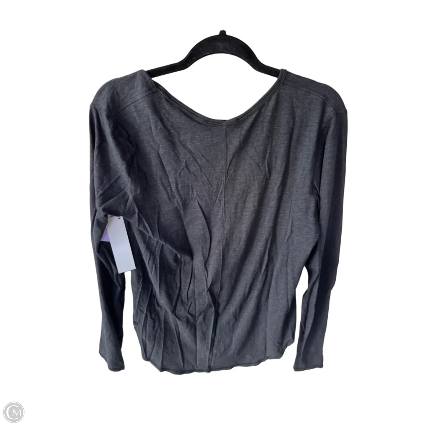 Athletic Top Long Sleeve Crewneck By Lululemon In Grey, Size: M