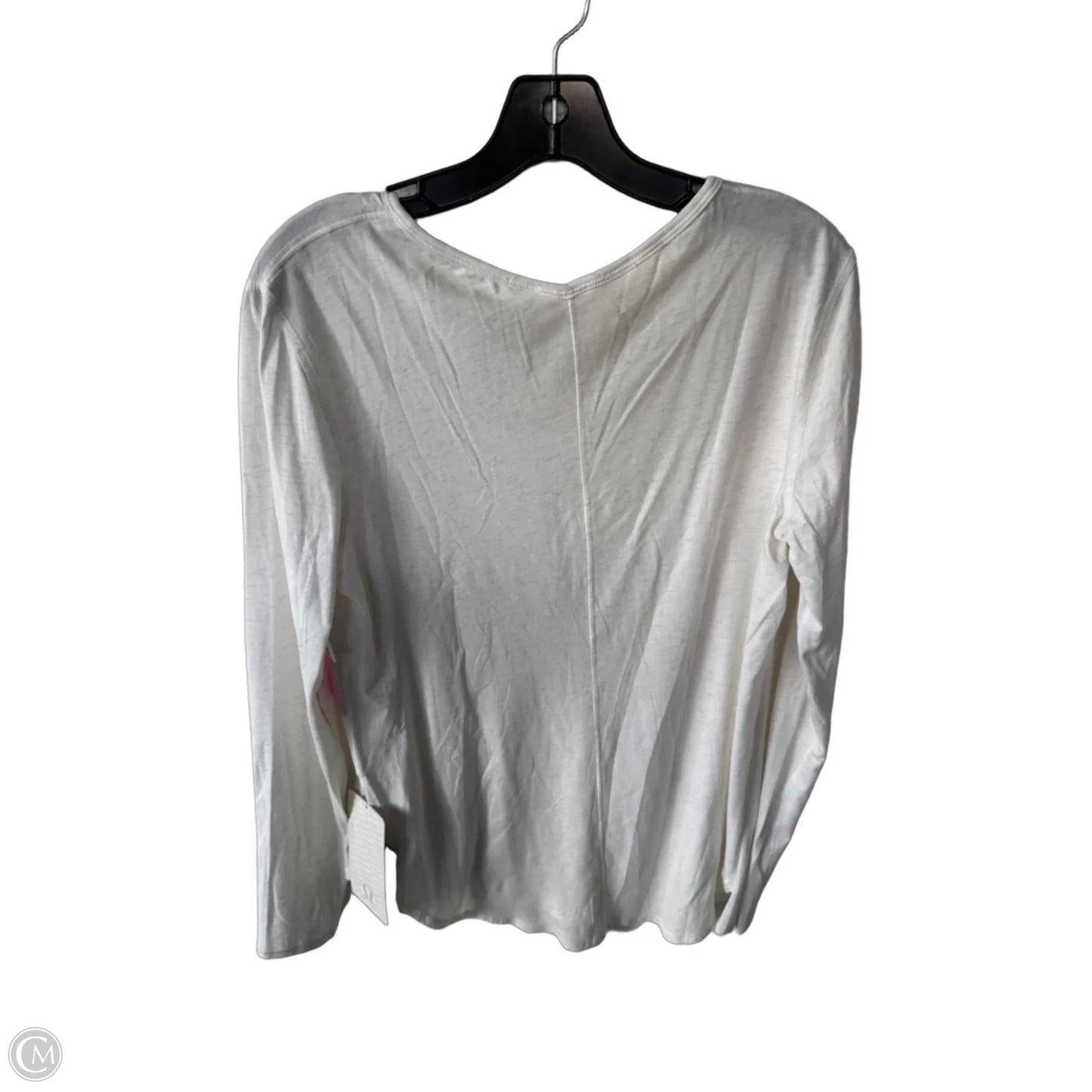 Athletic Top Long Sleeve Crewneck By Lululemon In White, Size: M