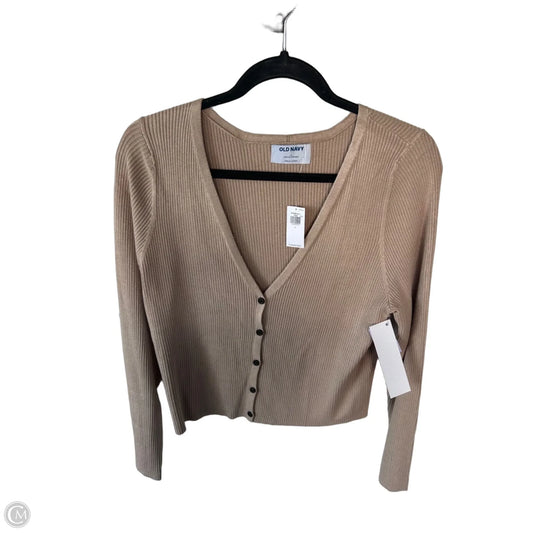 Sweater Cardigan By Old Navy In Tan, Size: L