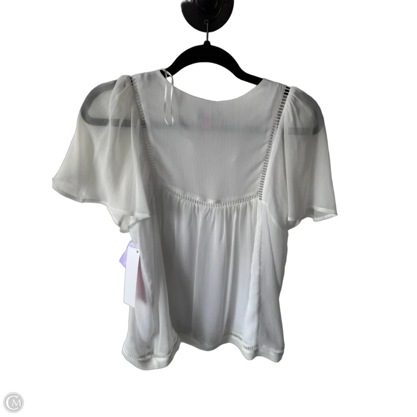 Top Short Sleeve By Vince Camuto In White, Size: Xs