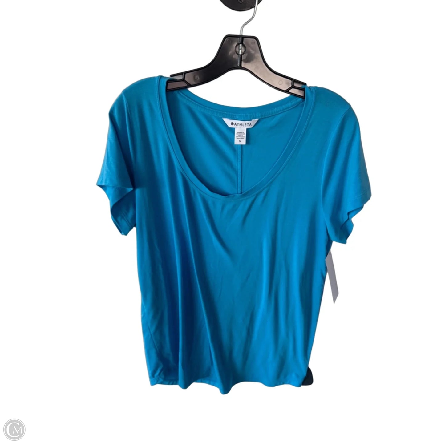 Athletic Top Short Sleeve By Athleta In Blue, Size: M