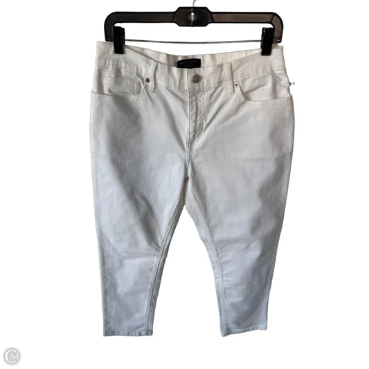 Jeans Straight By Banana Republic In White Denim, Size: 8