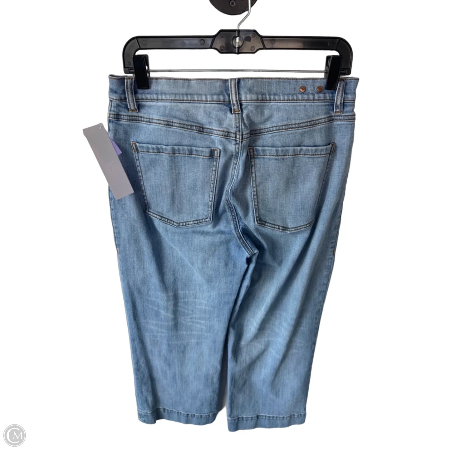 Jeans Cropped By Cabi In Blue Denim, Size: 8