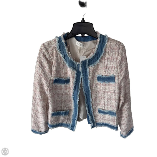Blazer By Risen In Blue & Pink, Size: M