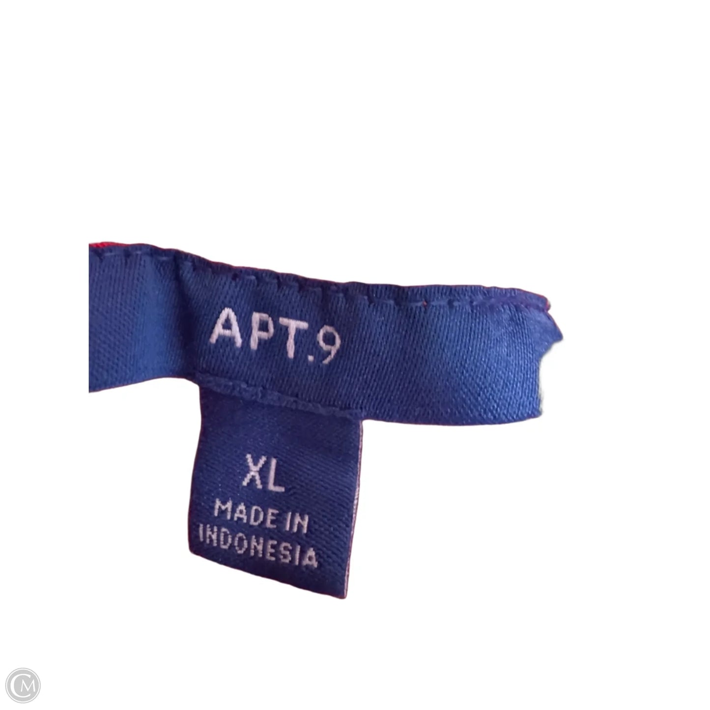 Top Short Sleeve By Apt 9 In Red, Size: Xl