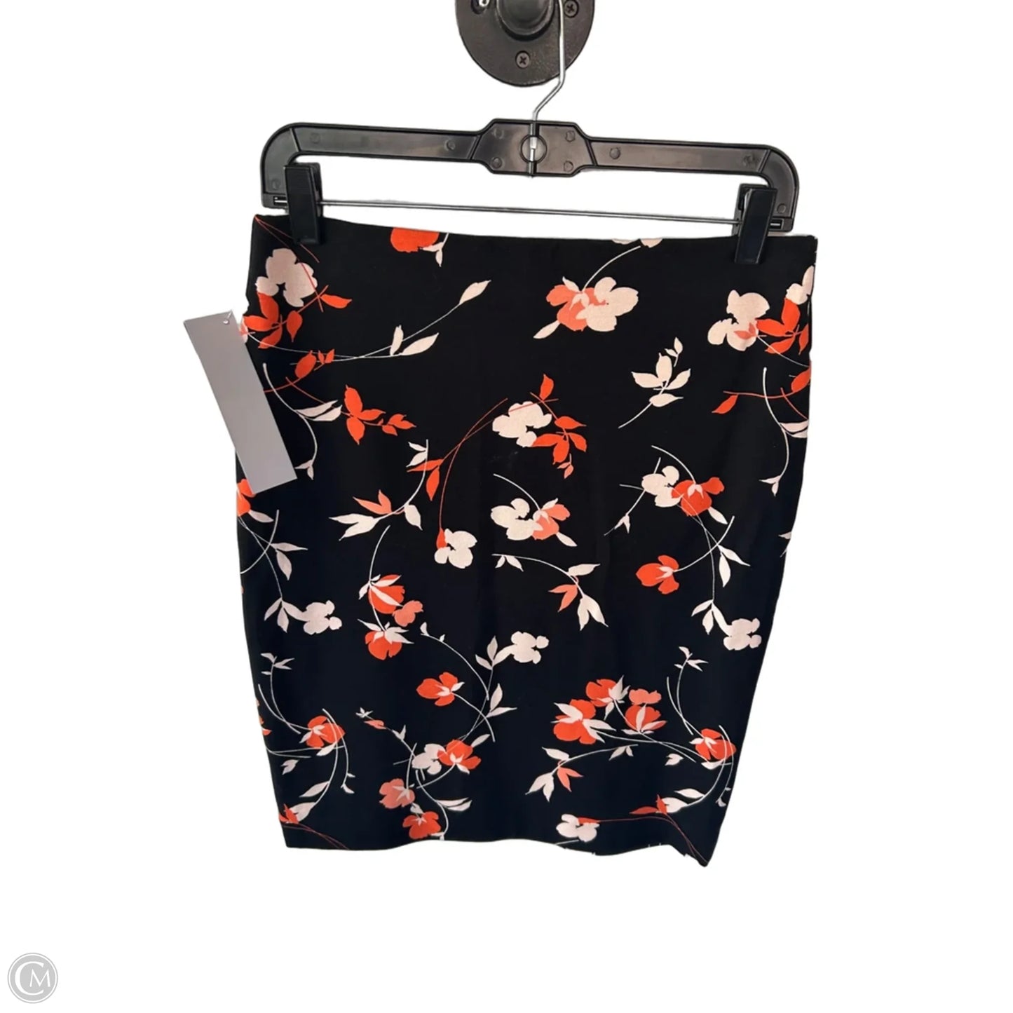 Skirt Midi By Ann Taylor In Black & Orange, Size: 4