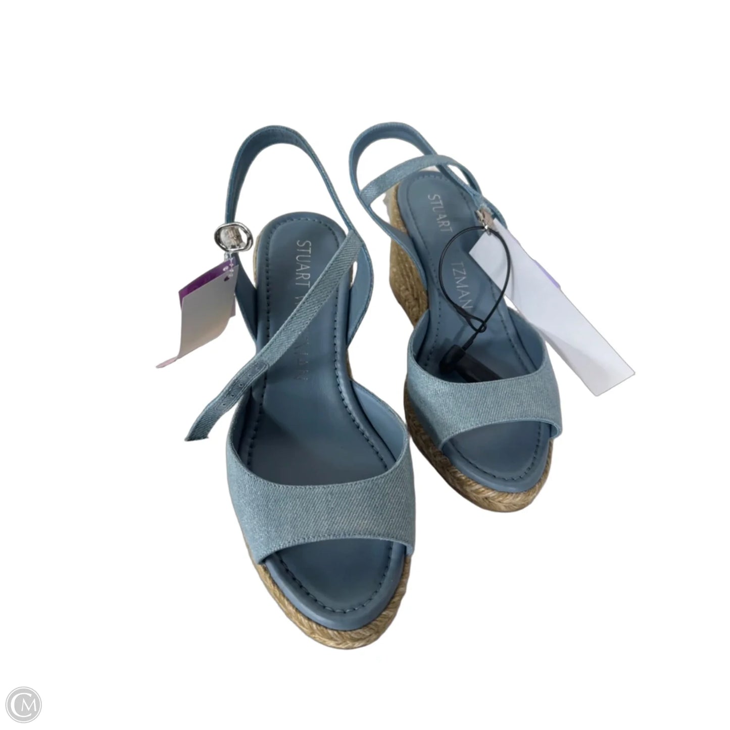 Sandals Designer By Stuart Weitzman In Blue, Size: 9