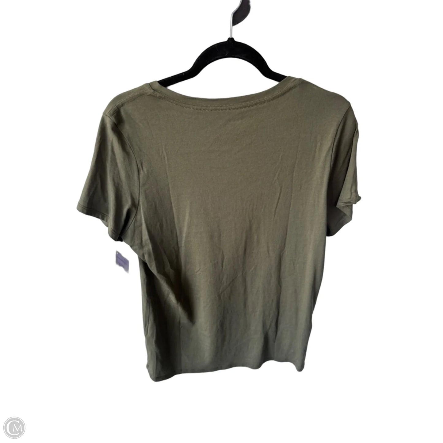 Top Short Sleeve Basic By Quince In Green, Size: L