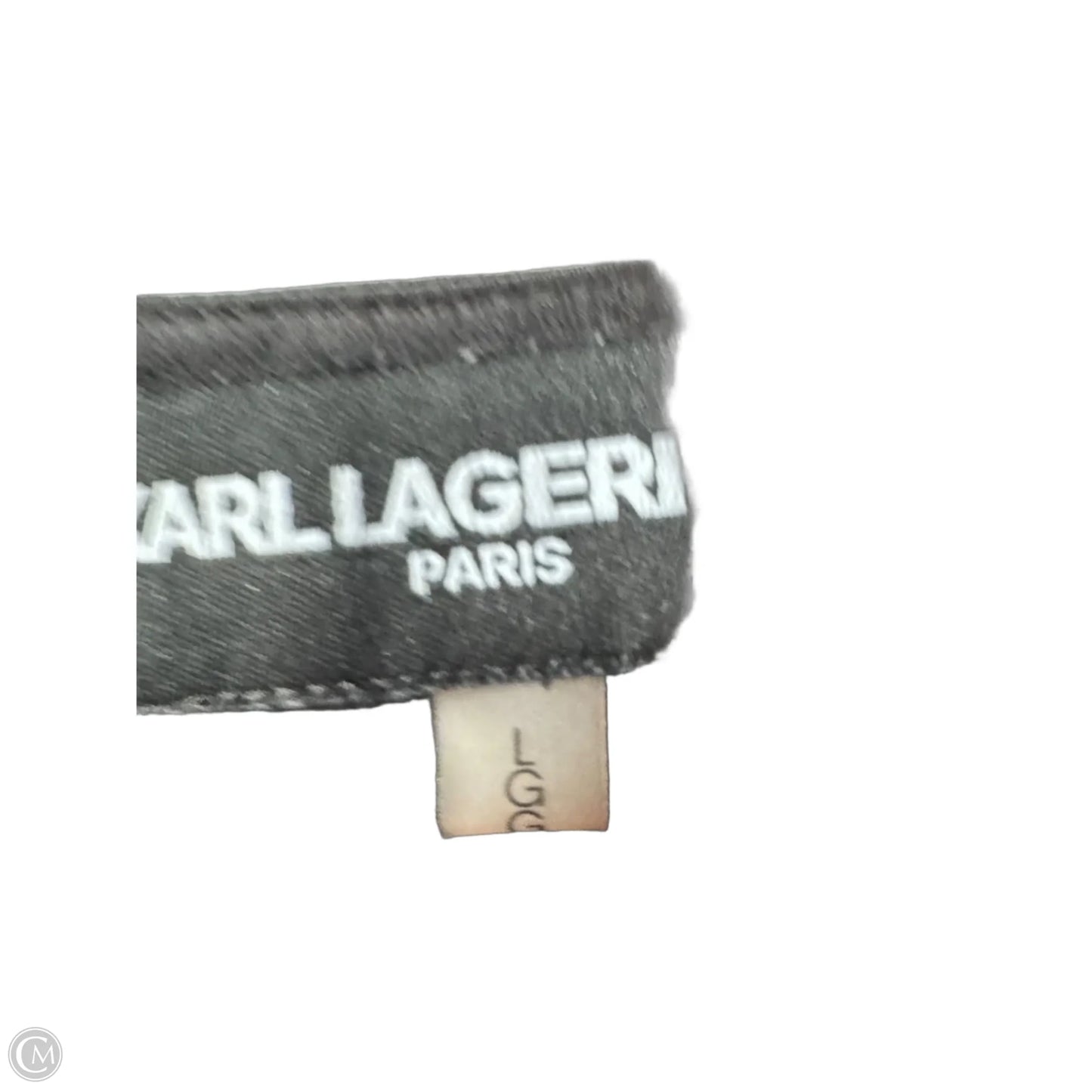 Top Sleeveless Designer By Karl Lagerfeld In Black, Size: L