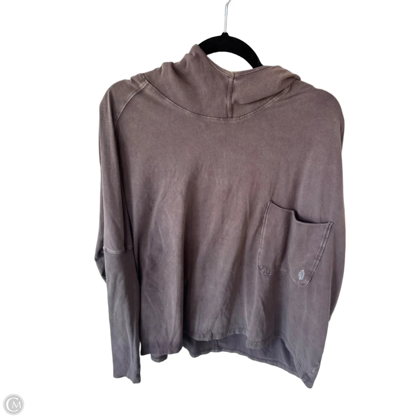 Athletic Top Long Sleeve Hoodie By Free People In Brown, Size: S