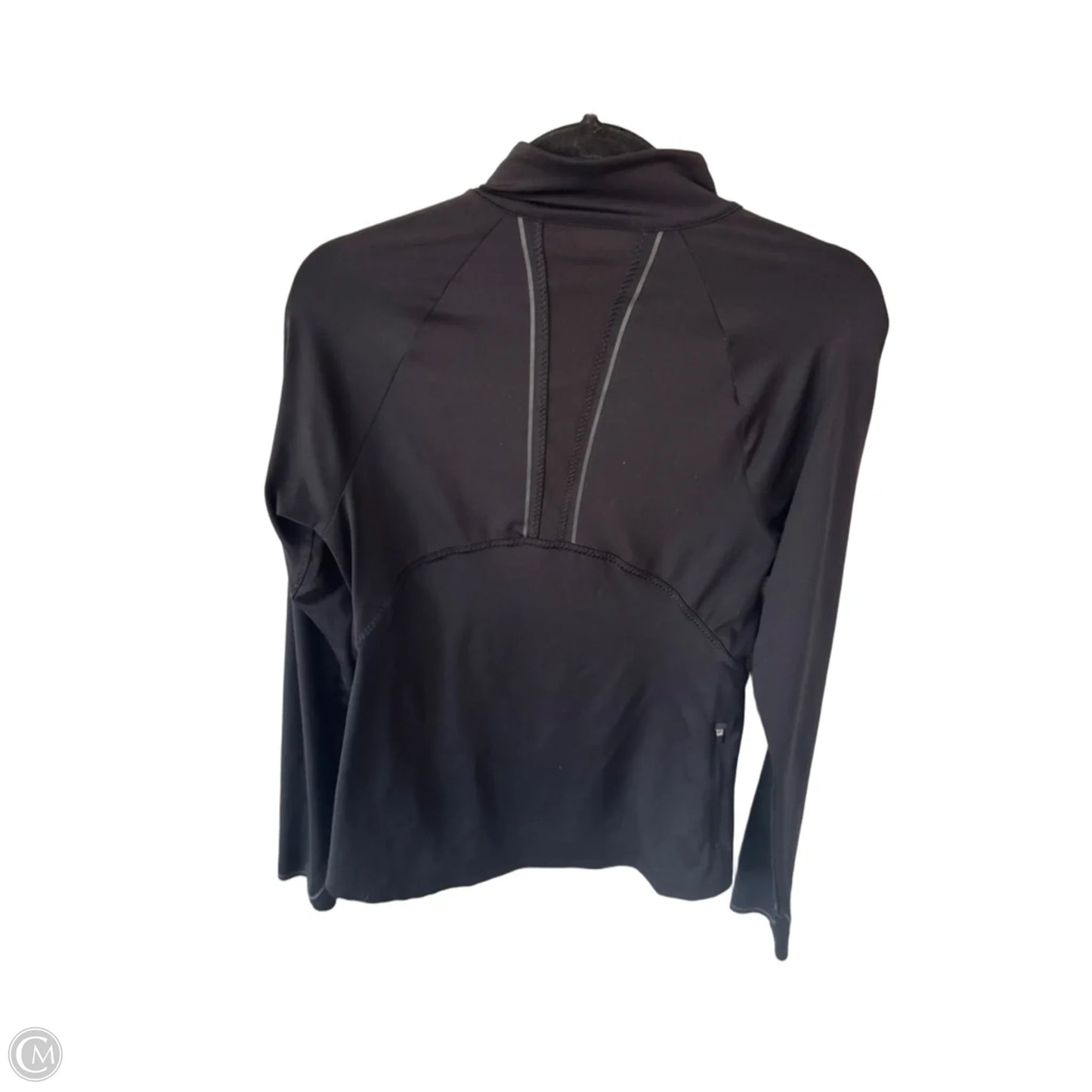 Athletic Top Long Sleeve Collar By Athleta In Black, Size: S