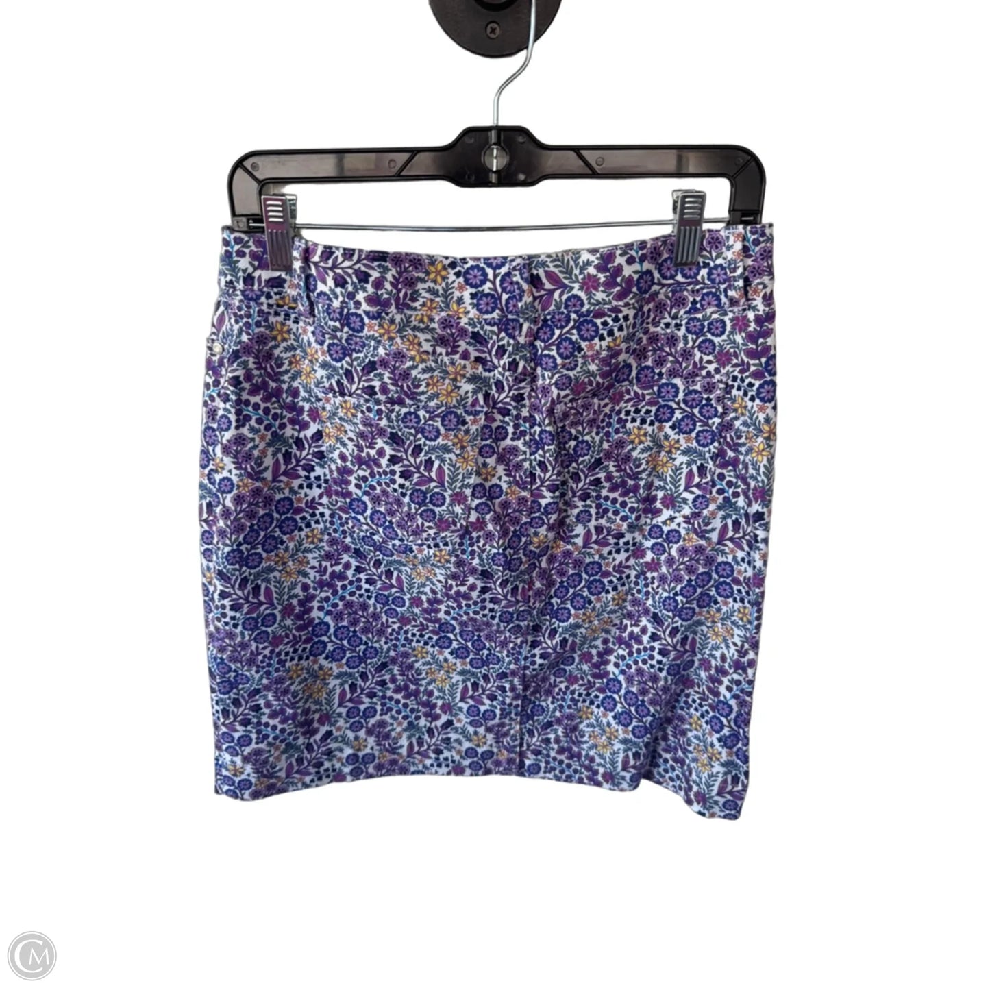Skirt Mini & Short By Talbots In Purple & White, Size: 4p