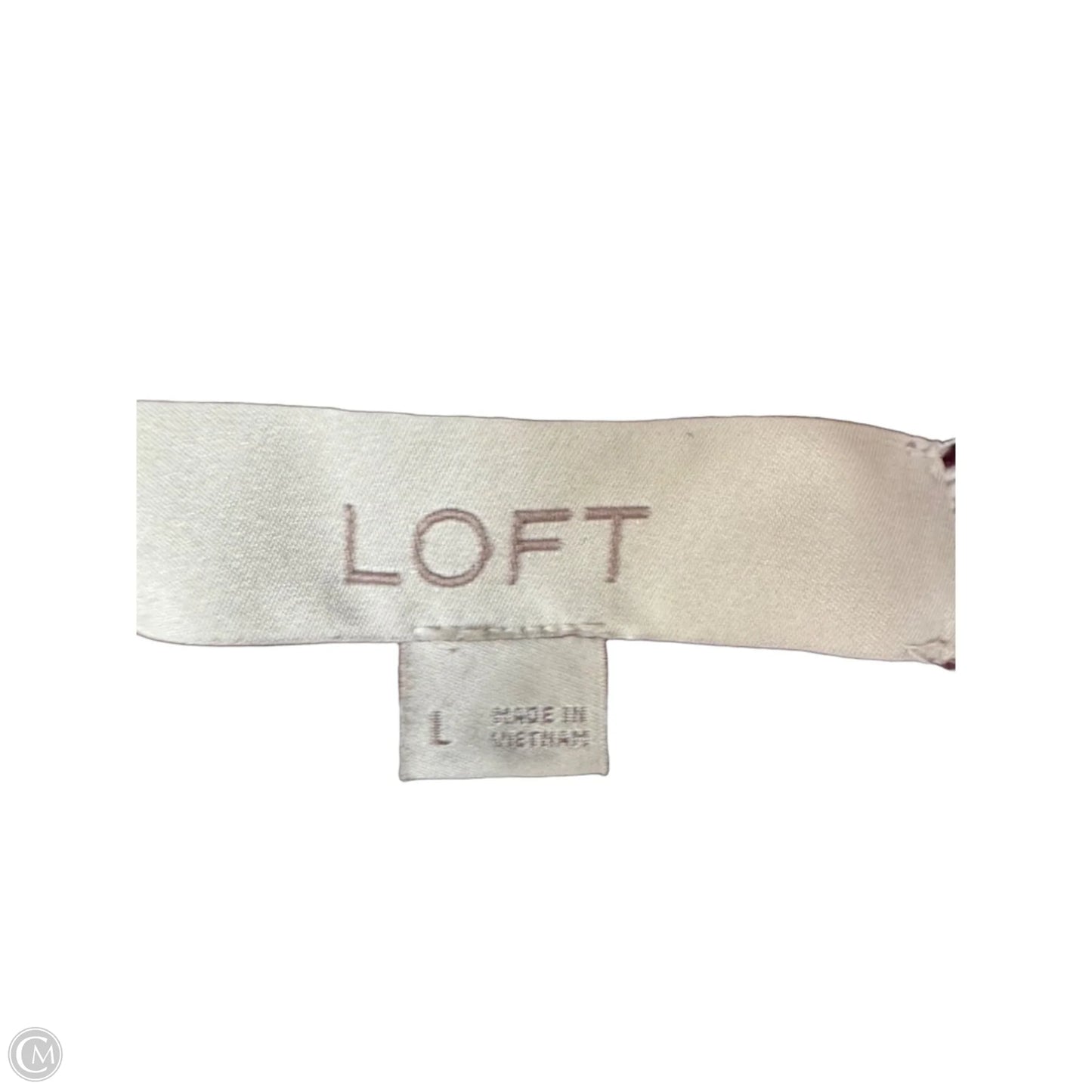 Vest Sweater By Loft In Red & White, Size: L
