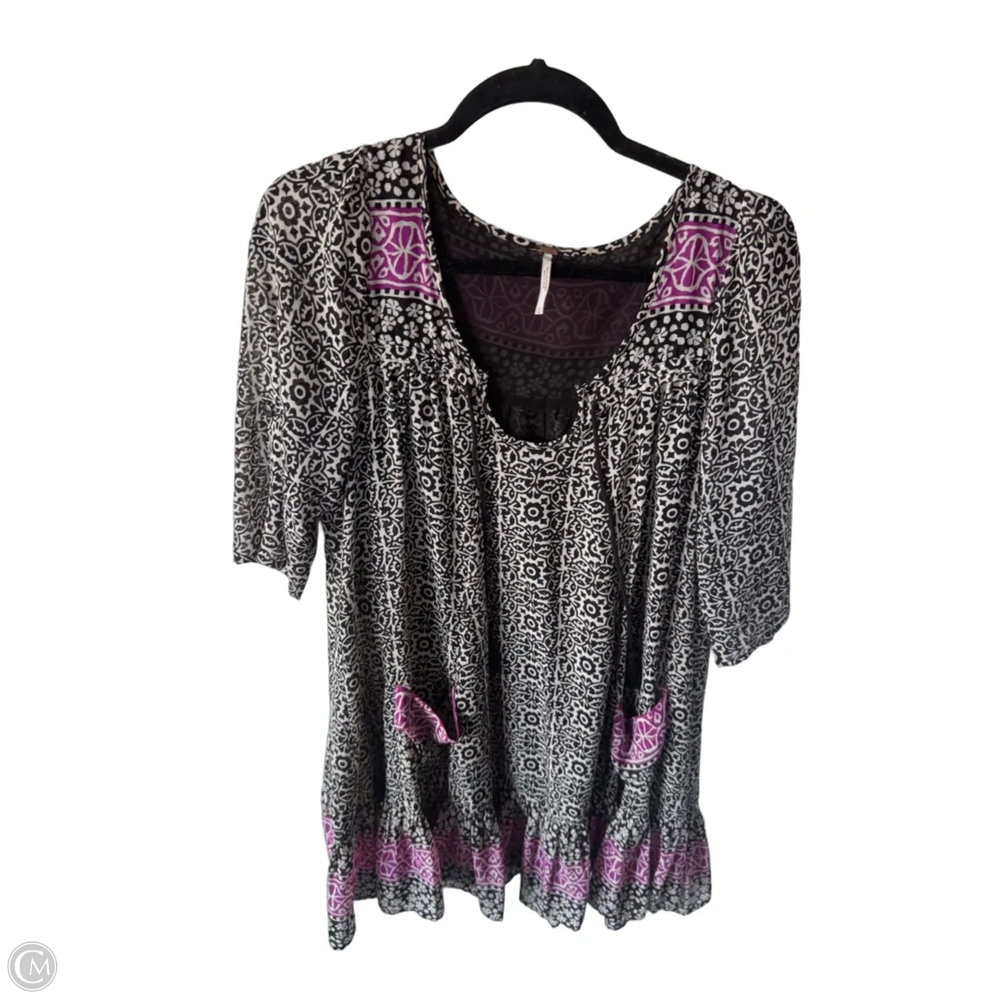 Dress Casual Short By Free People In Black & Cream, Size: S