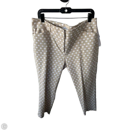 Pants Cropped By New York And Co In Tan & White, Size: 14