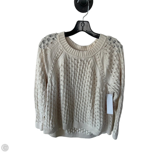Sweater By Loft In Cream, Size: L