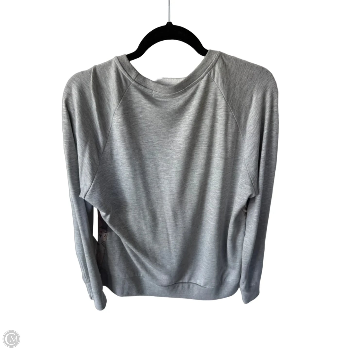Sweatshirt Crewneck By Eva Franco In Grey & Pink, Size: S