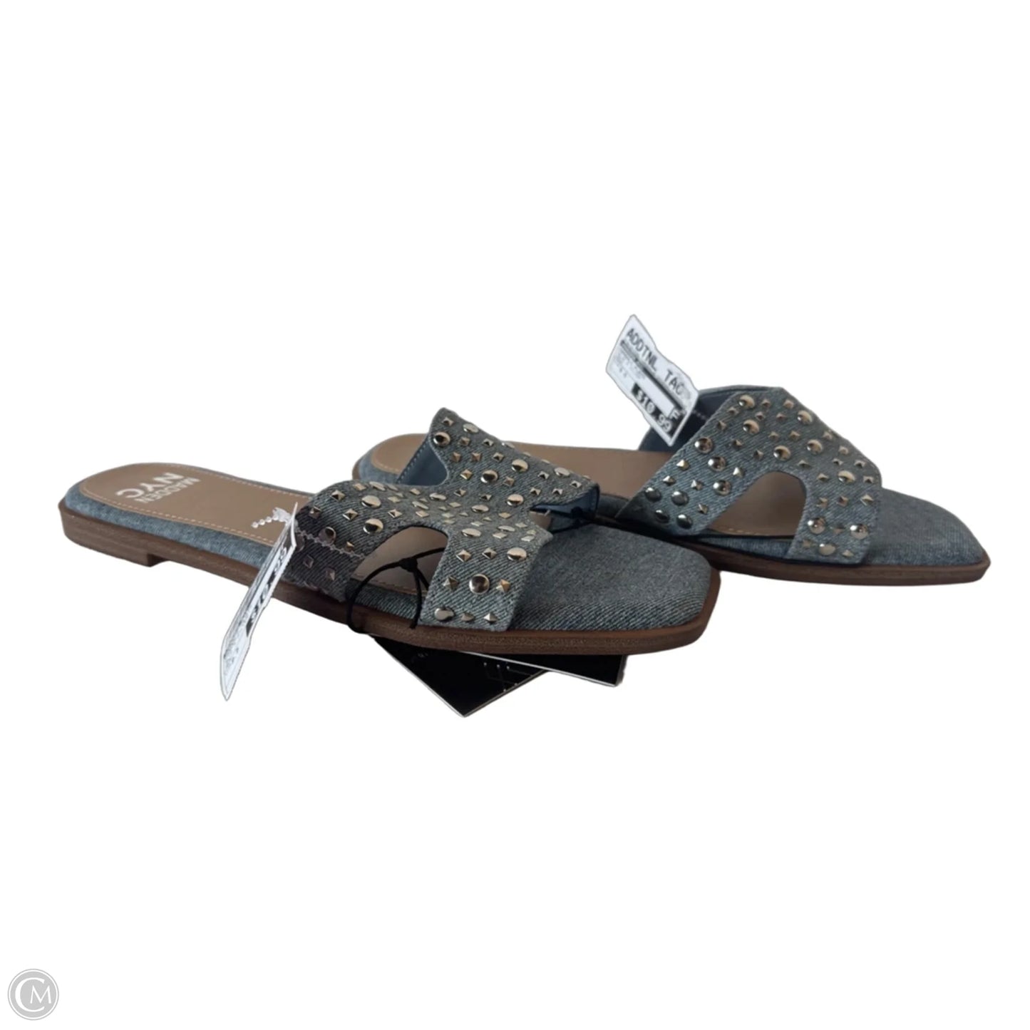 Sandals Flats By Madden Nyc In Blue & Silver, Size: 9.5