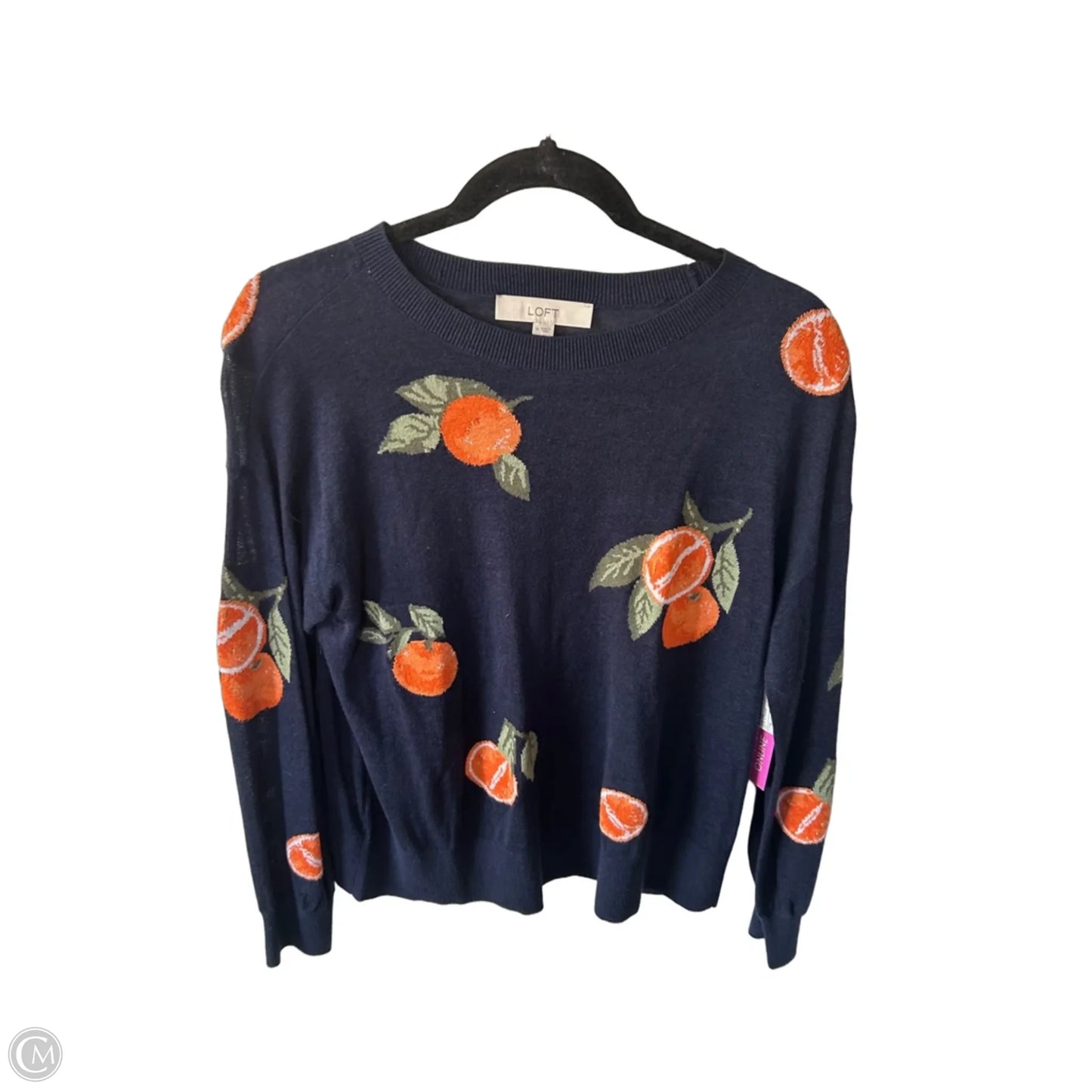 Sweater By Loft In Blue & Orange, Size: M