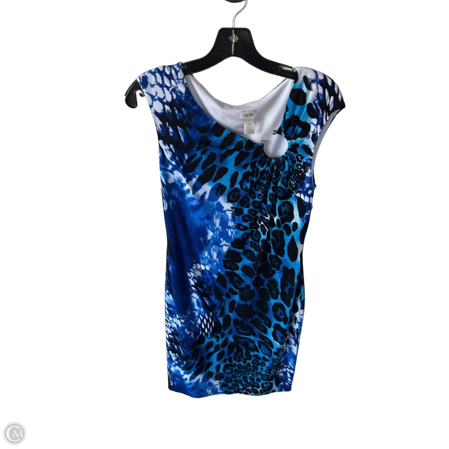 Dress Work By Cache In Blue & White, Size: M