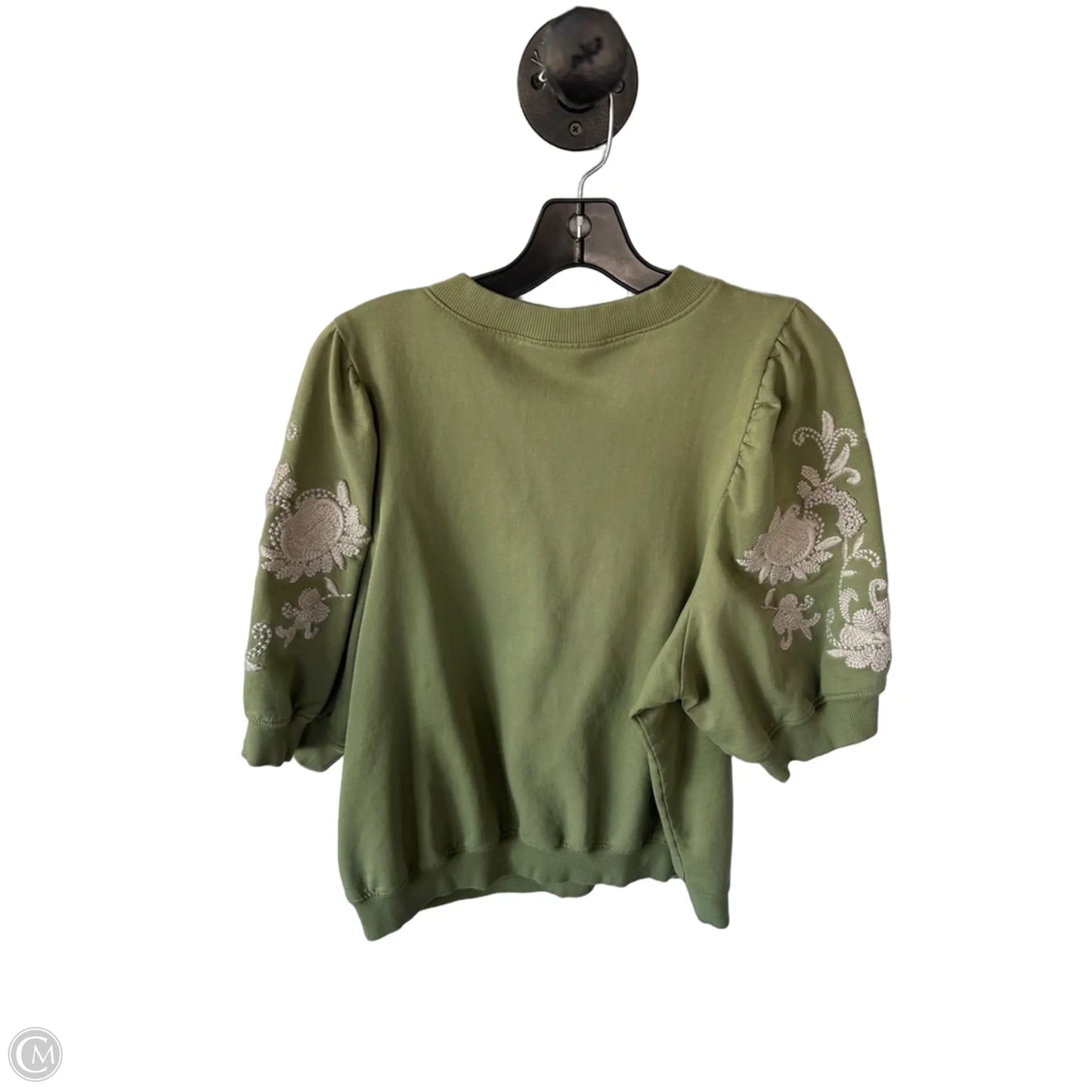 Top Short Sleeve By Anthropologie In Green, Size: L