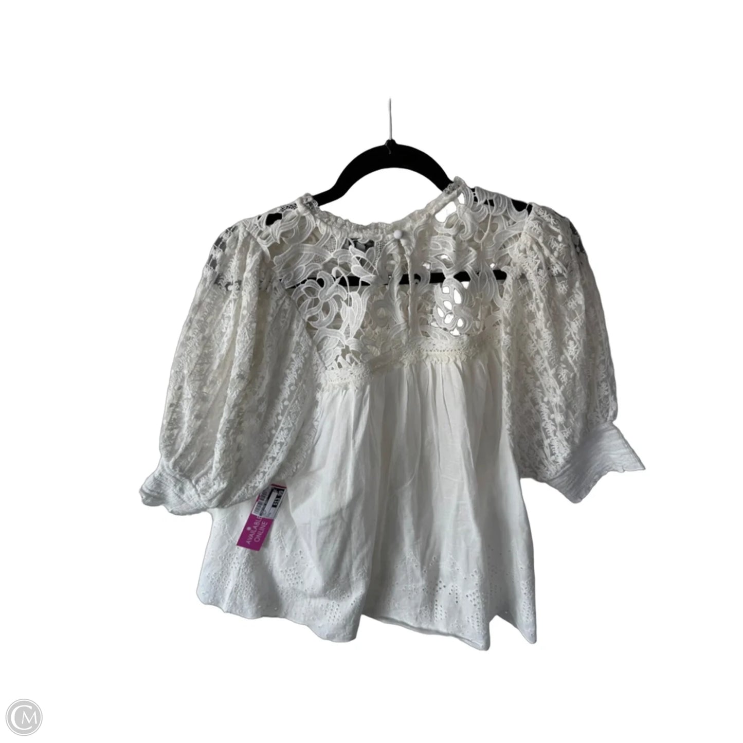 Top Short Sleeve By Conditions Apply In Ivory, Size: M