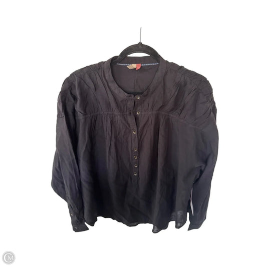 Top Long Sleeve By Pilcro In Black, Size: L