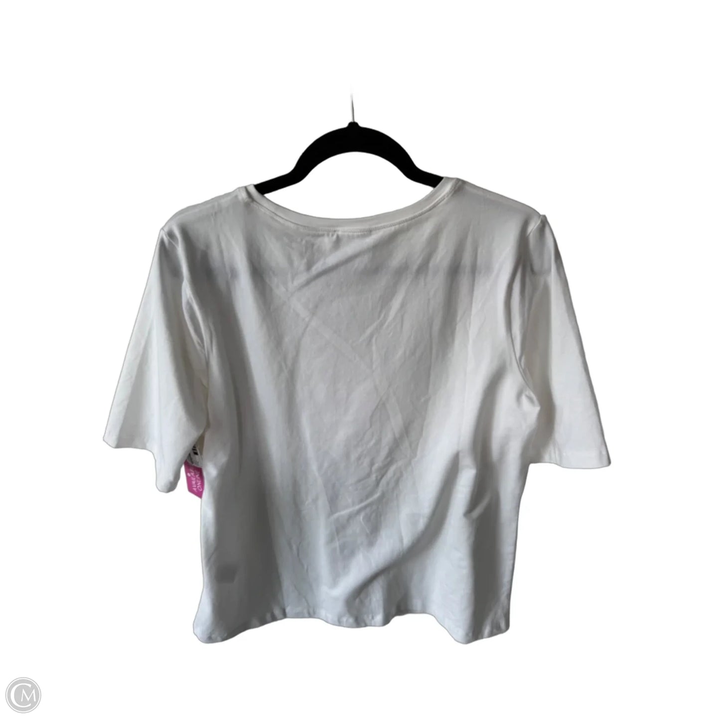Top Short Sleeve By Chicos In White, Size: L