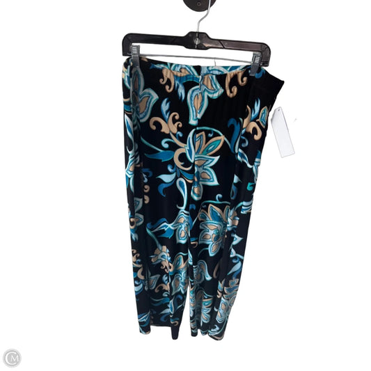 Pants Wide Leg By Chicos In Black & Blue, Size: 12