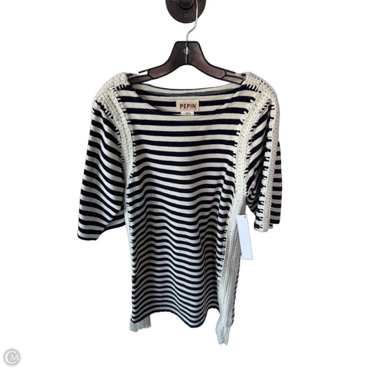 Dress Casual Short By Cmb In Blue & Cream, Size: S