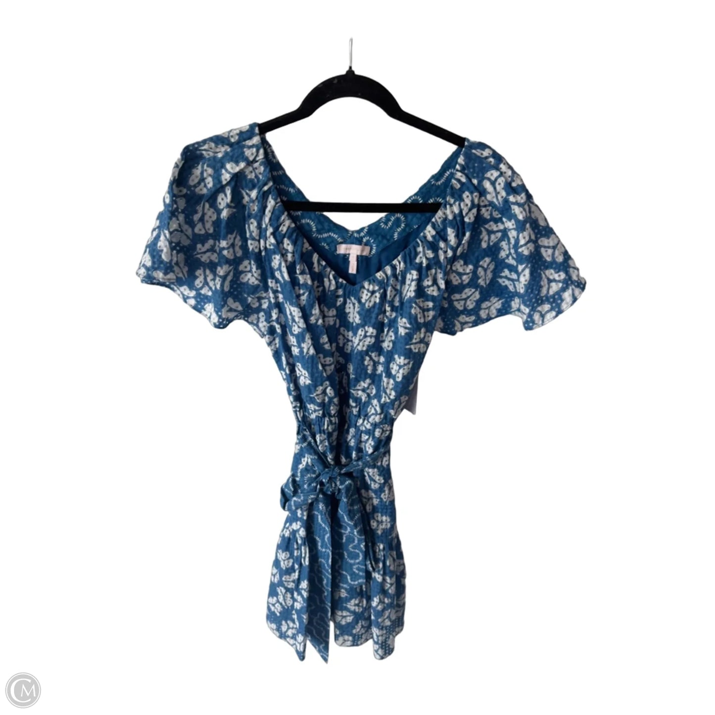 Dress Casual Short By Rebecca Taylor In Blue & White, Size: S