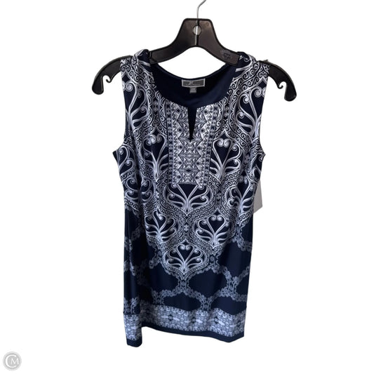 Dress Casual Midi By Jm Collections In Blue & White, Size: Mp