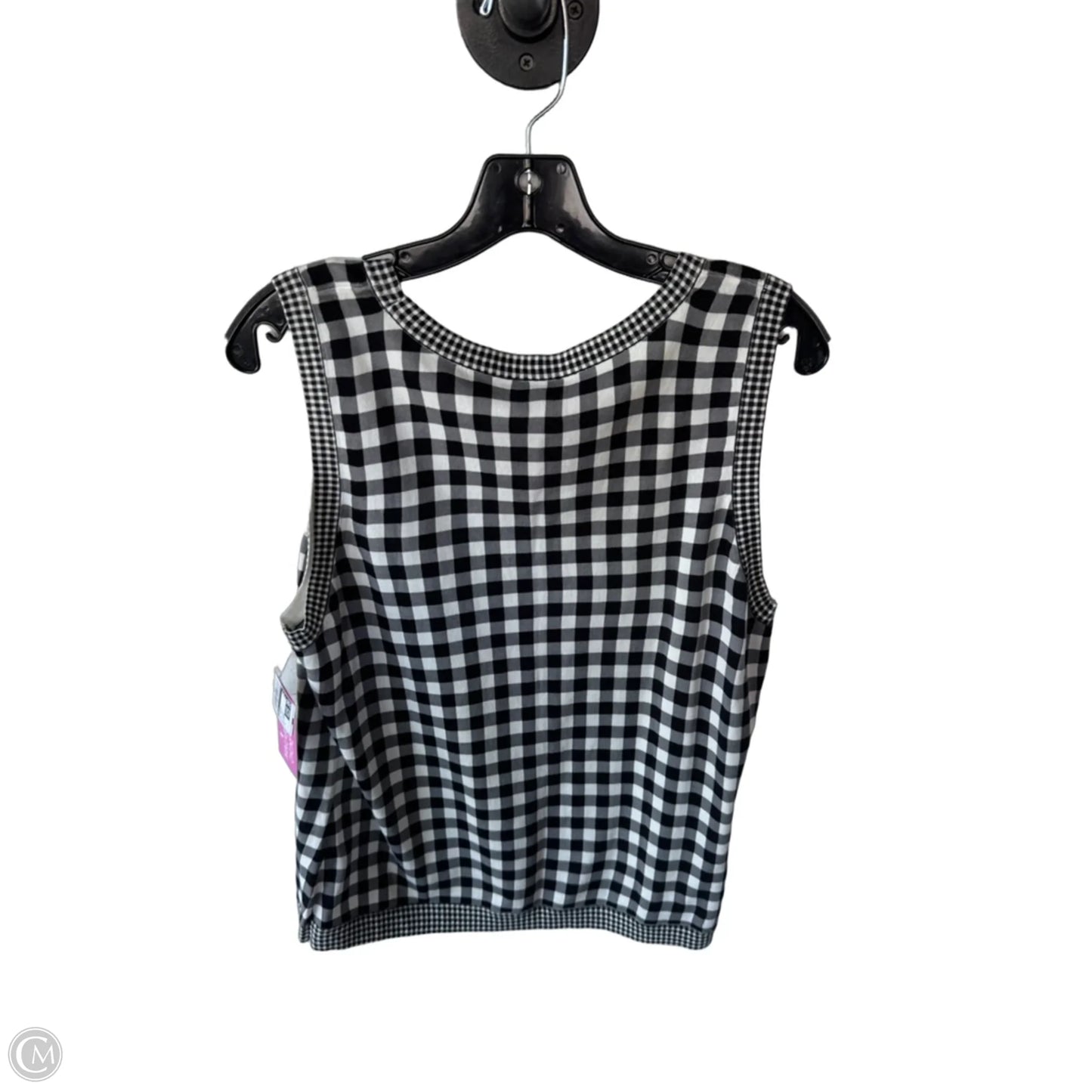 Vest Sweater By Talbots In Black & White, Size: L