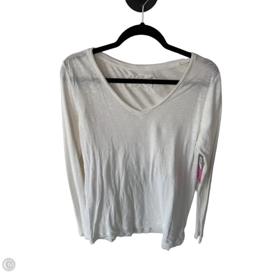 Top Long Sleeve By Cmc In White, Size: M