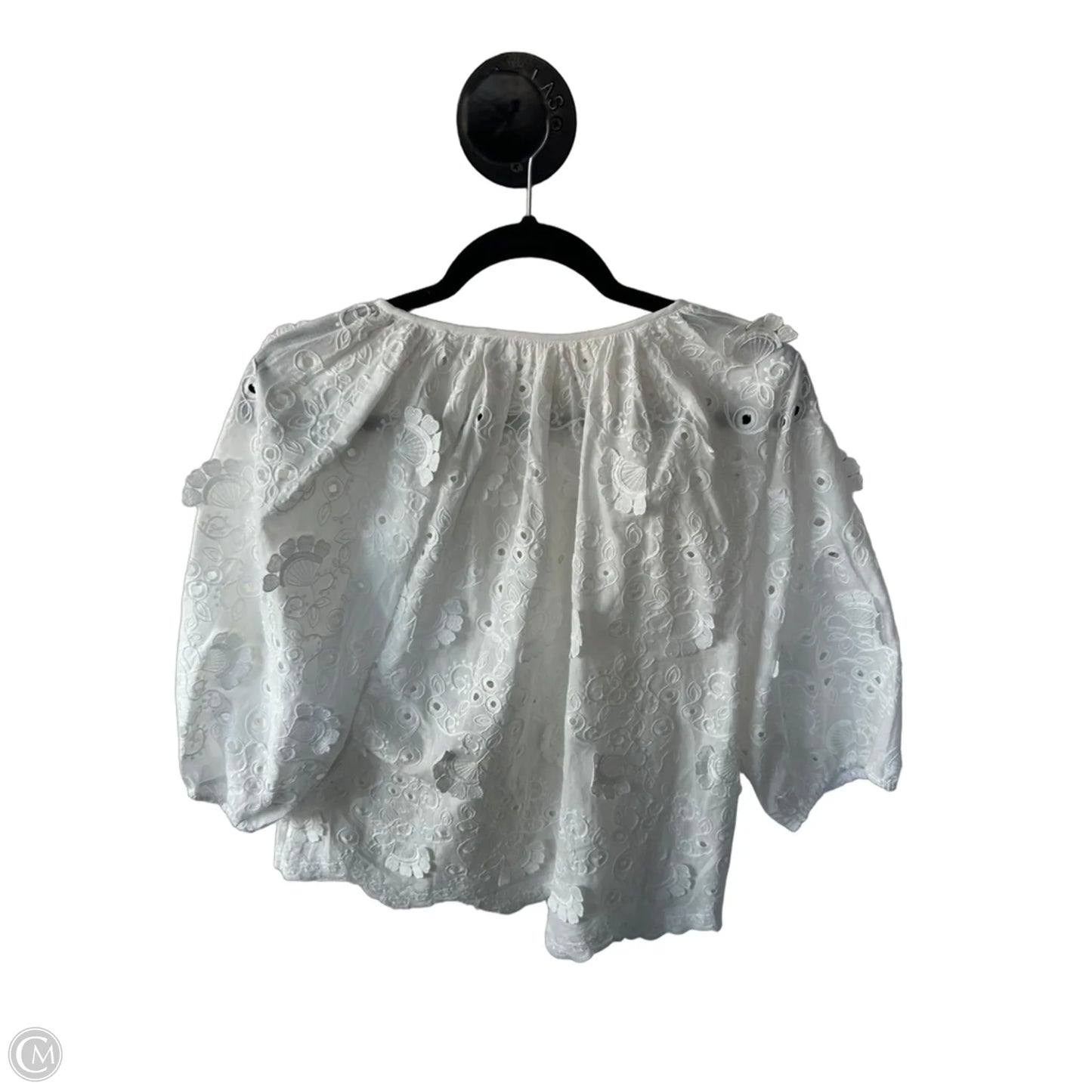 Top 3/4 Sleeve By Adiva In White, Size: L