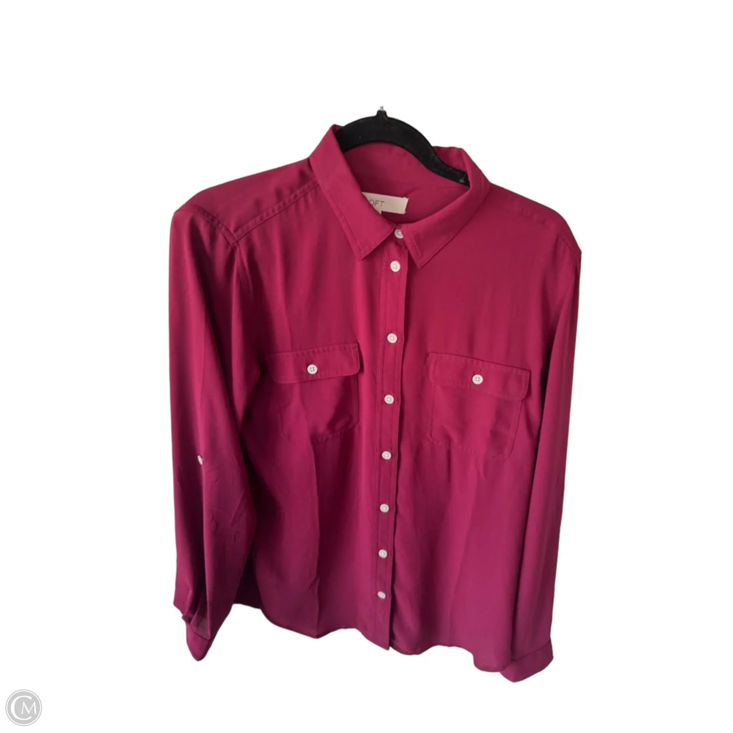 Top Long Sleeve By Loft In Red, Size: M