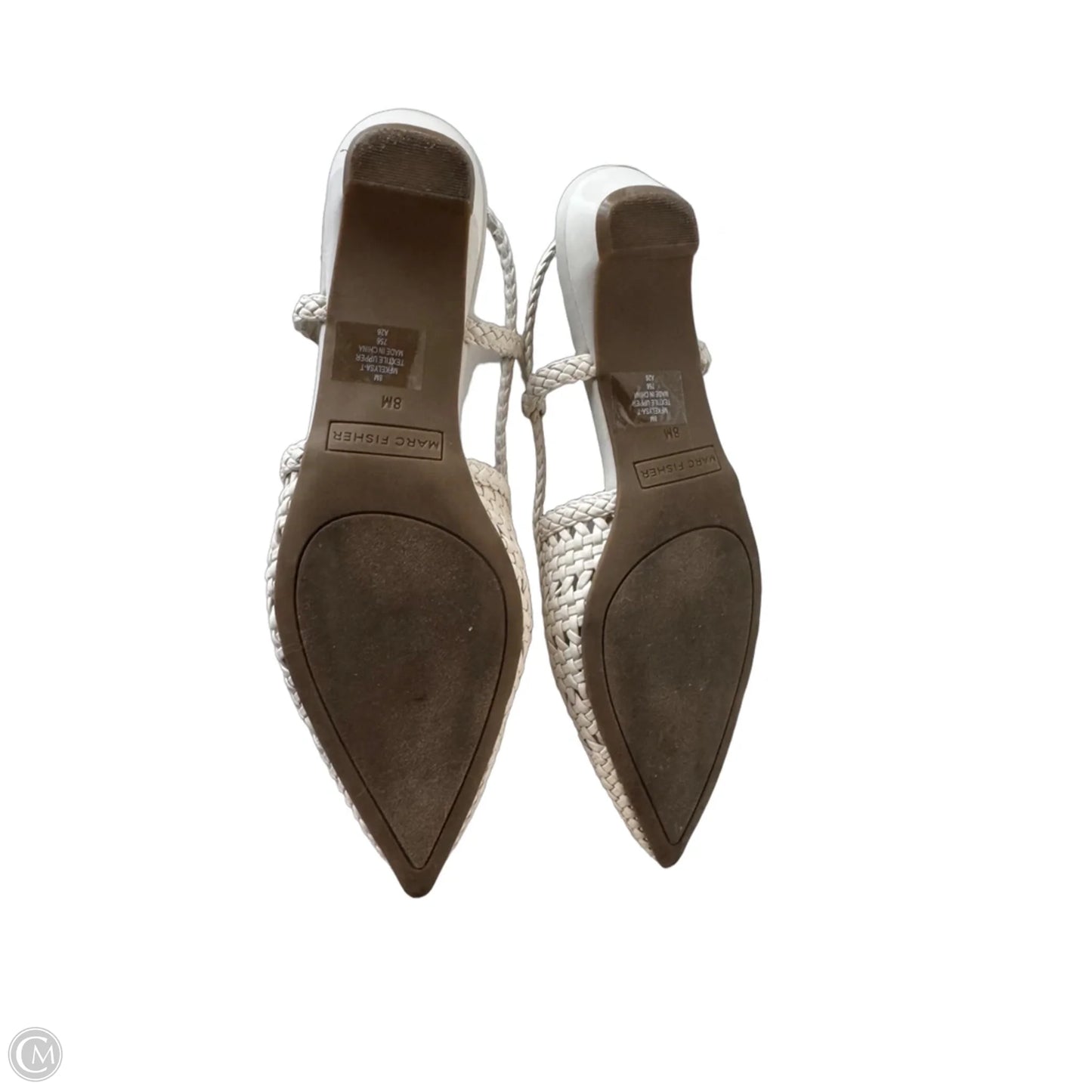 Shoes Heels Kitten By Marc Fisher In White, Size: 8