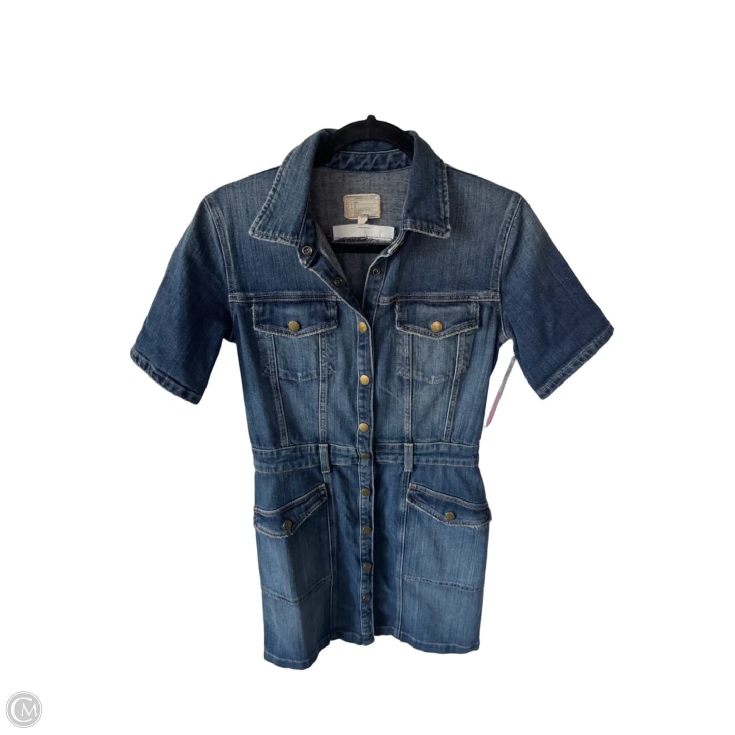 Dress Casual Short By Current/elliott In Blue Denim, Size: S