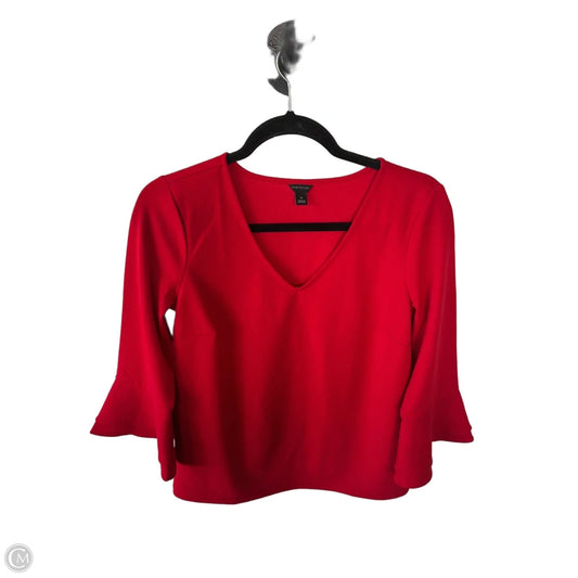 Top Long Sleeve By Ann Taylor In Red, Size: Xs