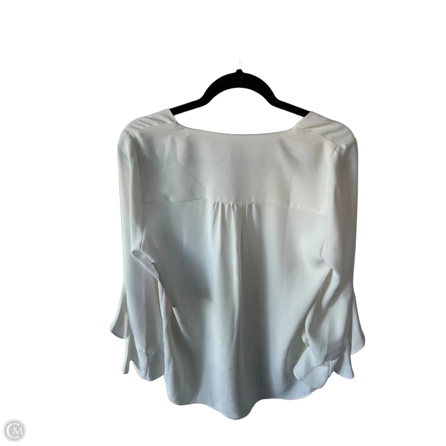 Top Long Sleeve By Vince Camuto In White, Size: S