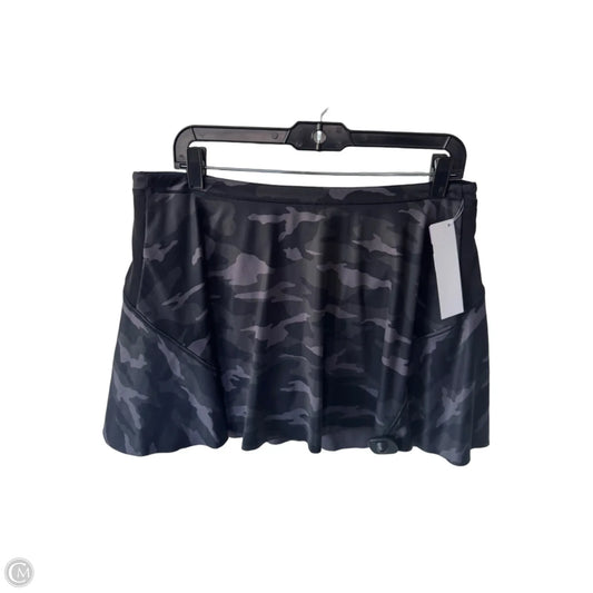 Athletic Skort By Athleta In Black & Grey, Size: 12