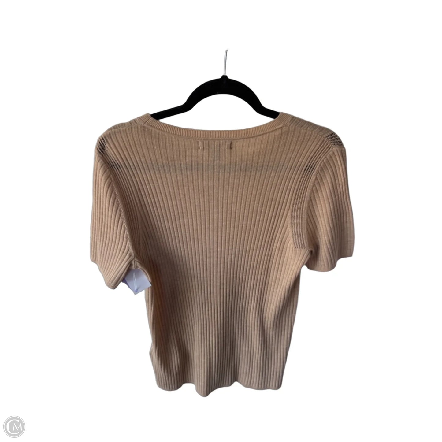 Sweater Short Sleeve By Banana Republic In Tan, Size: L